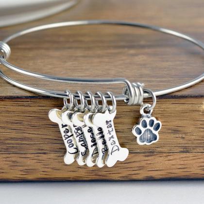 Dog Bone Bracelet, Dog Bone Charm, ..