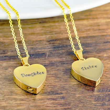 Personalized Cremation Jewelry, Ash Jewelry, Heart..