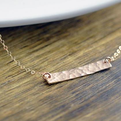 Horizontal Bar Necklace - Gold, Silver, Rose Gold..