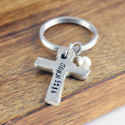 Religious Keychain, Religious Gift, Cross..