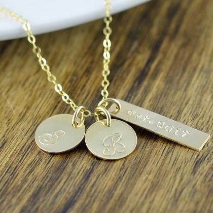 Gold Name Necklace, Name Tags, Name Plate, Hand..