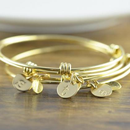 Gold Initial Bracelet - Personalize..