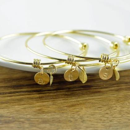 Gold Initial Bracelet - Personalize..