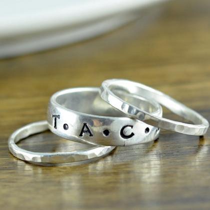 Stackable Ring - Custom Name Ring - Sterling..