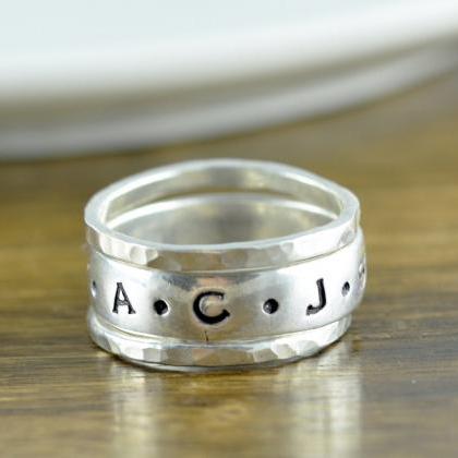 Stackable Ring - Custom Name Ring - Sterling..
