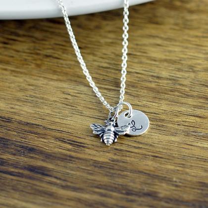 Initial Necklace Sterling Silver, I..