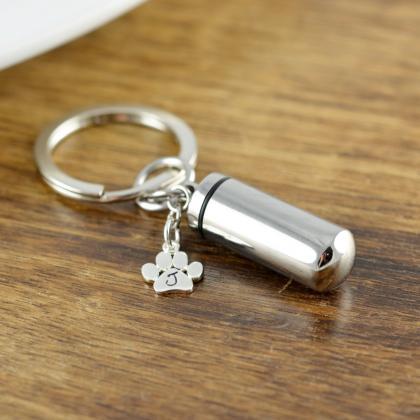 Personalized Dog Cremation Keychain, Dog Memorial..