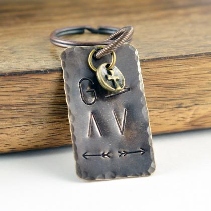 Mens Keychain, Mens Gift, Personalized Keychain,..