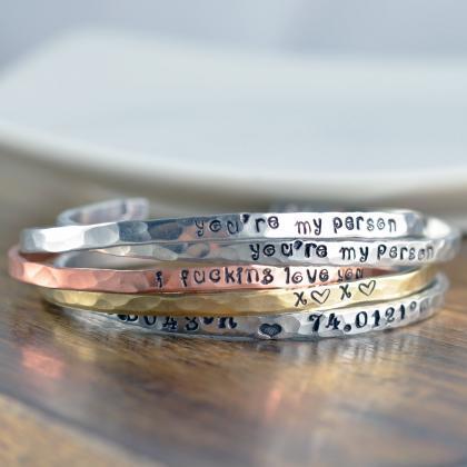 Custom Cuff Bracelet, Gift Idea For Her,..