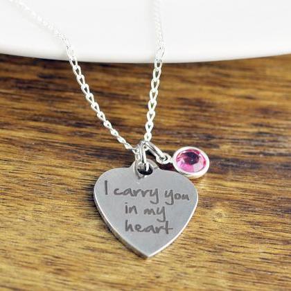 I Carry You In My Heart - Remembrance Jewelry -..