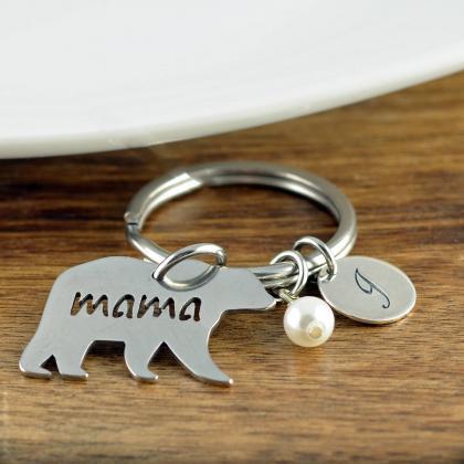 Mama Bear Keychain - Mama Bear Jewelry - Bear..