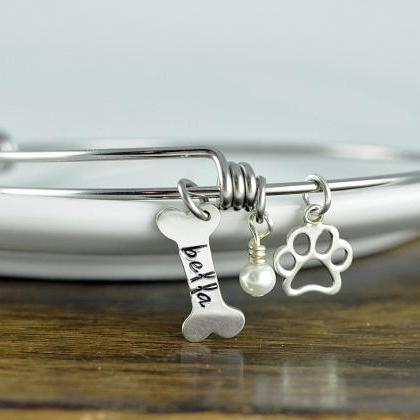 Silver Dog Bone Bracelet - Personal..