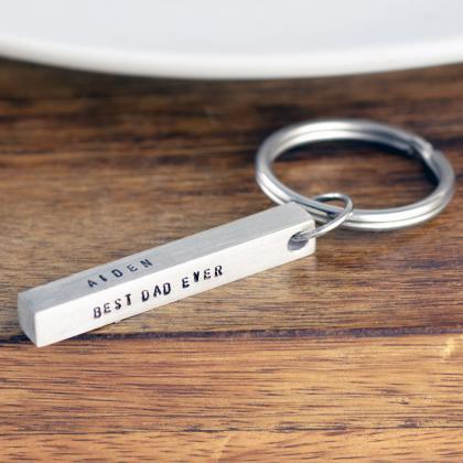 Custom Bar Keychain, Personalized Fathers Day..