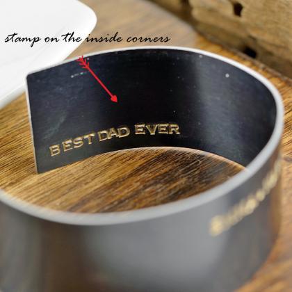 Personalized Fathers Day, Mens Cuff Bracelet,..