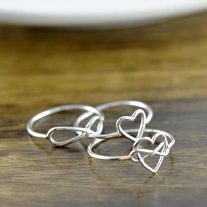 Infinity Ring, Silver Rings For Women, Heart Ring,..