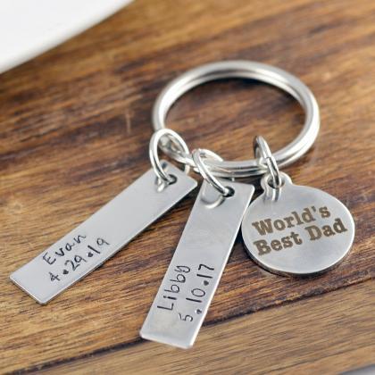 Gift For Dad, Dad Keychain, Personalized..