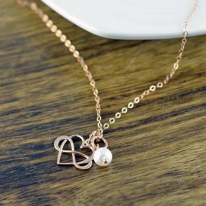 Rose Gold Necklace, Rose Gold Jewelry, Infinity..
