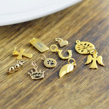 Gold Charm, Add A Charm, Add On, Gold Charms