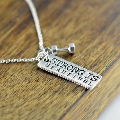 Personalized Fitness Necklace - Str..