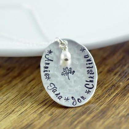 Personalized Family Tree Necklace, Family Tree..