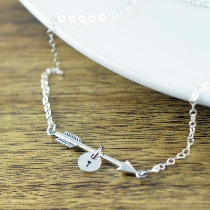 Arrow Necklace - Arrow Jewelry - Sterling Silver..