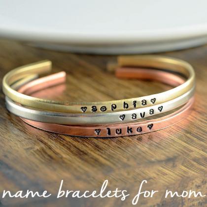 Personalized Name Bracelet, Gift For Mom,..