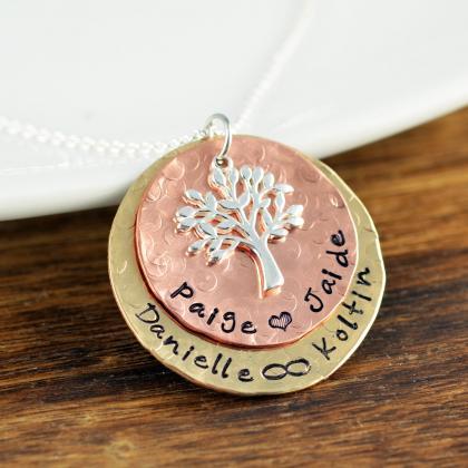 Personalized Family Tree Necklace, Personalized..