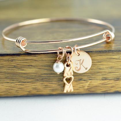 Personalized Initial Bracelet, Mom, Personalized..