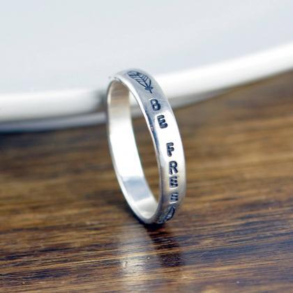 Sterling Silver Ring, Inspirational..