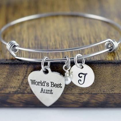 Personalized Bracelet For Aunt, Aunt Bracelet,..