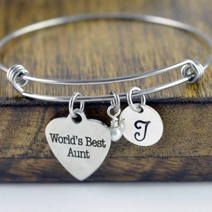 Personalized Bracelet For Aunt, Aunt Bracelet,..