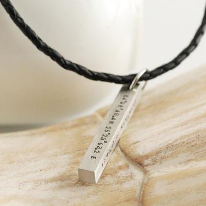 Personalized Mens Necklace, Mens Jewelry, Hand..