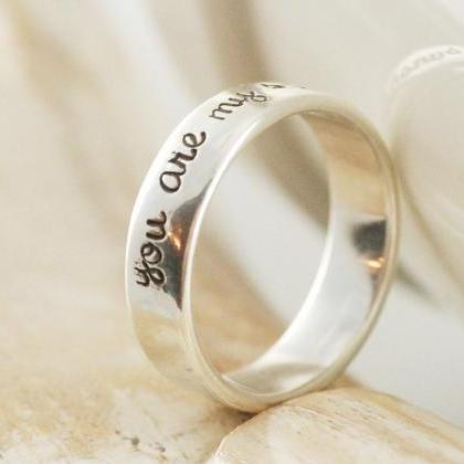 Personalized Ring, Womens Jewelry, You Are My..