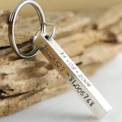 Personalized Hand stamped key chain..