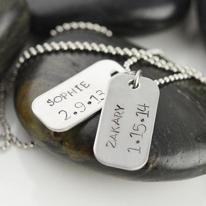 Personalized Mens Necklace, Mens Jewelry, Hand..