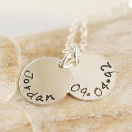 Hand Stamped Necklace - Hand Stamped Mommy..
