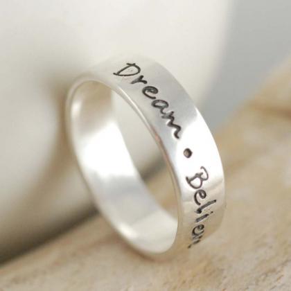 Personalized Ring - Mom Ring - Sterling Silver..