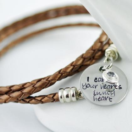 Personalized Hand Stamped Bracelet, Mommy..