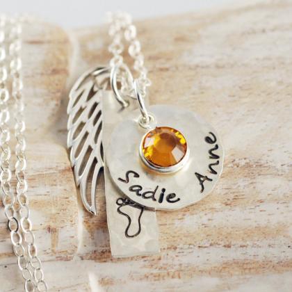 Personalized Rememberance Silver Name Necklace,..