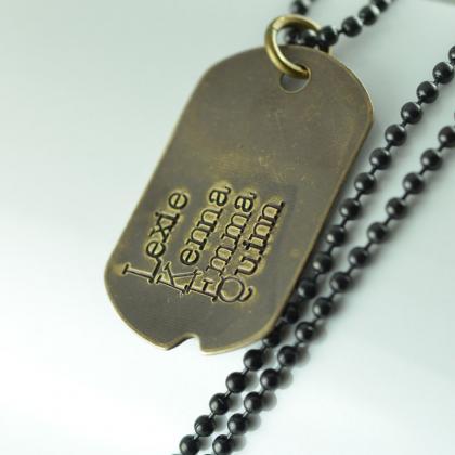Fathers Day Gift, Personalized Dog Tag Necklace,..