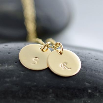 Mother Necklace, Gold Initial Necklace,..
