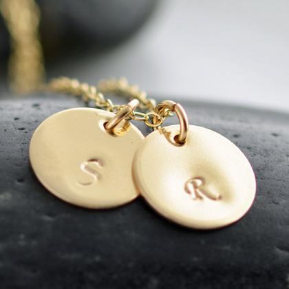 Mother Necklace, Gold Initial Necklace,..