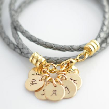 Hand Stamped Initial Bracelet, Personalized..