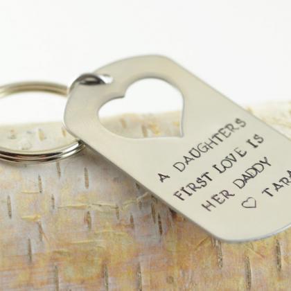 Personalized Keychain, Hand Stamped Key Chain,..