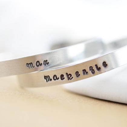 Hand Stamped Cuff, Personalized Bracelet,..