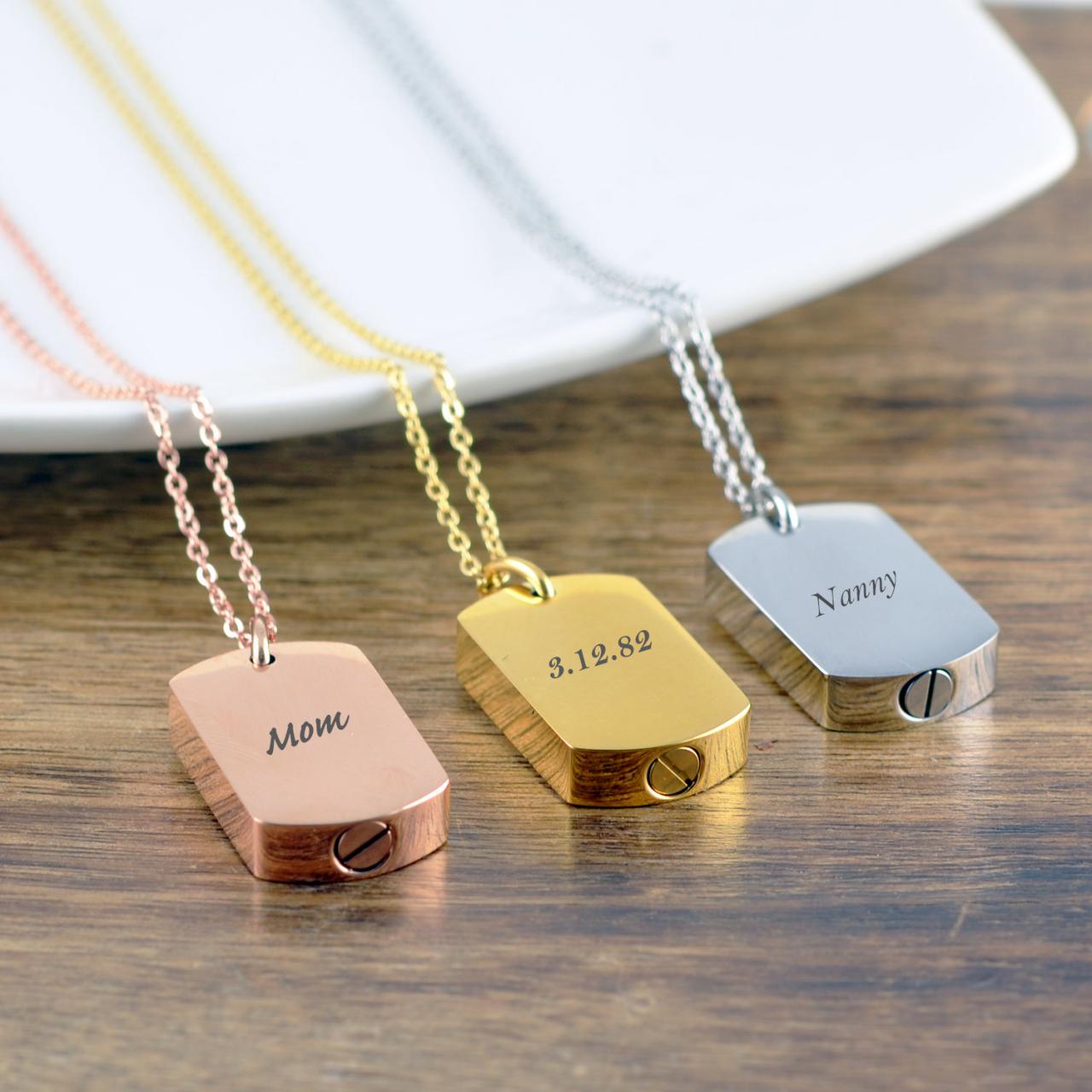 Personalized cremation necklace sale