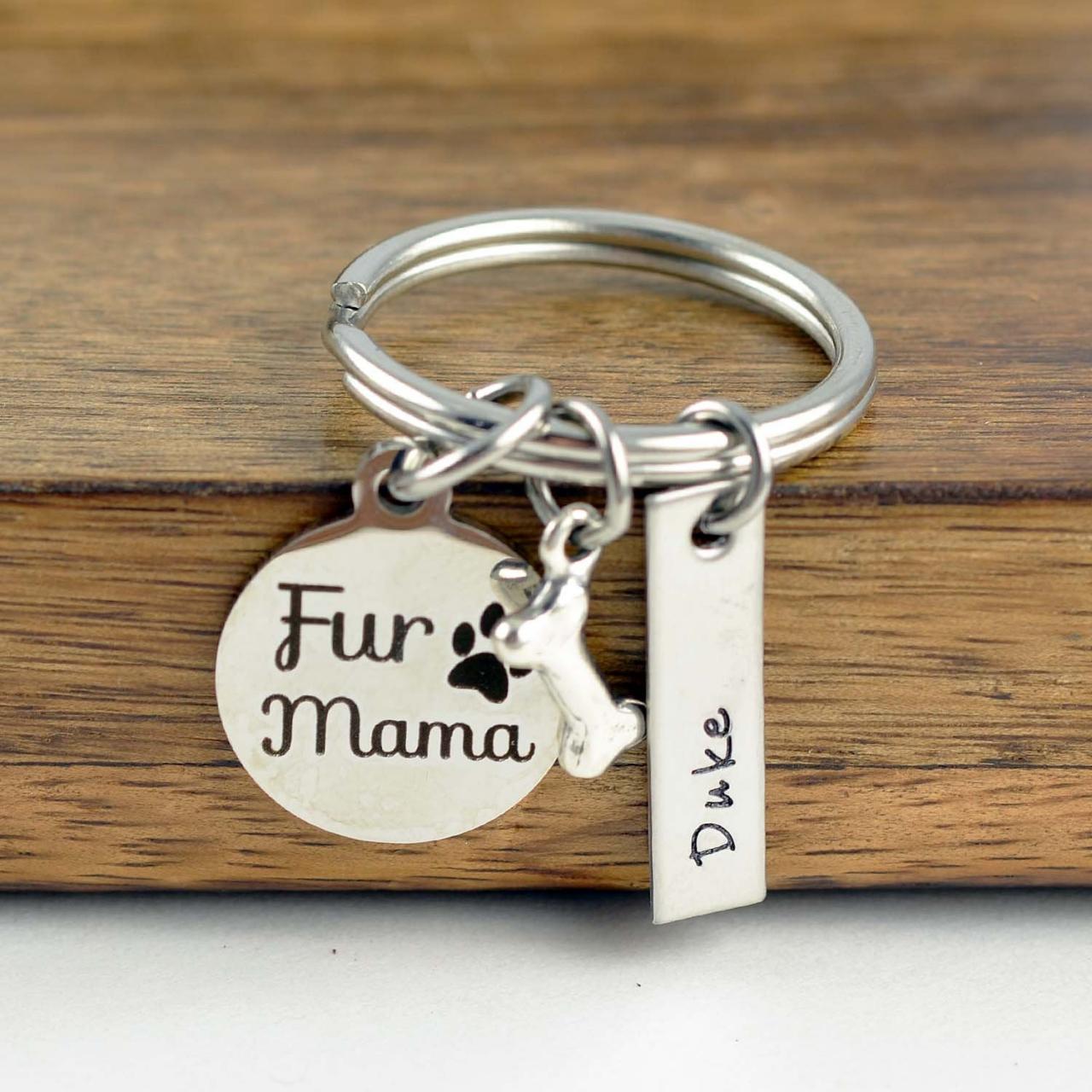 Fur Mama Keychain, Pet Keychain, Dog Lover Keychain, Dog Lover Gift, Animal Lover Gift, Mothers Day Jewelry, Pet Mom, Gift for Mom