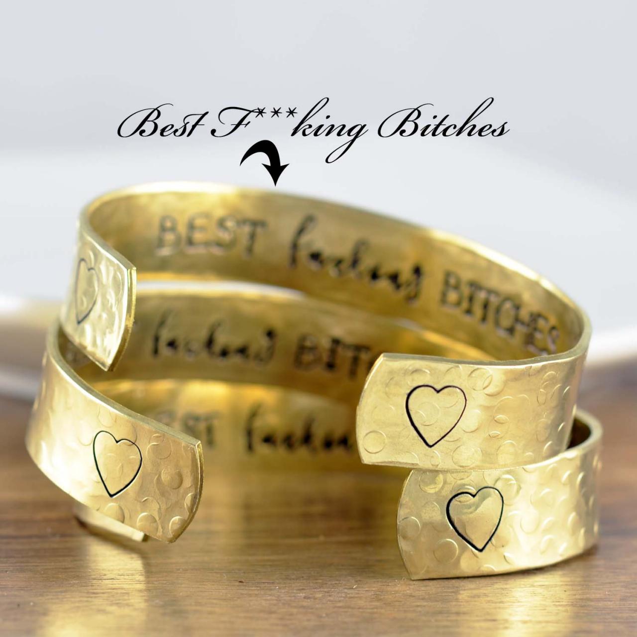 Bitches Bracelet, Secret Message Jewelry, Friend Jewelry, Friend Bracelets, Bridesmaid Bracelets, Bff Cuff, Personalized Gift