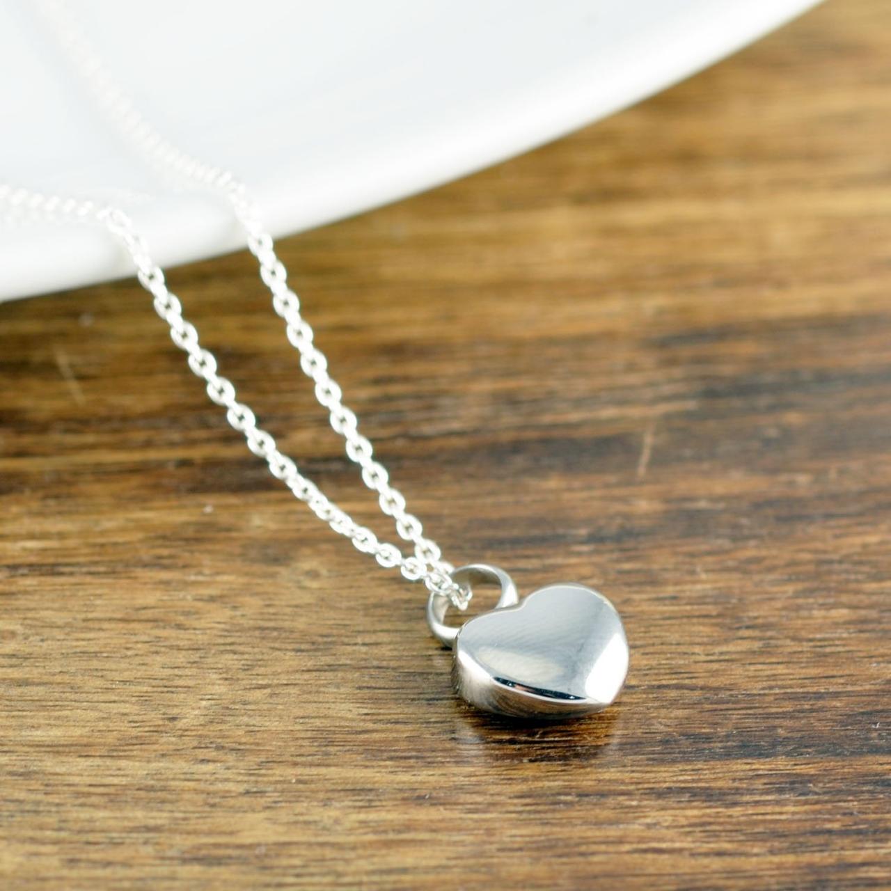 Cremation Jewelry, Ash Jewelry, Heart Cremation Pendant, Urn Necklace For Ashes, Silver Heart Necklace, Cremation Necklace