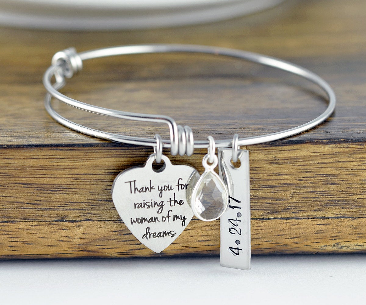 Thank You For Raising The Woman Of My Dreams, Gift For Mother In Law To Be, Mother Of The Bride Gift From Groom, Wedding Gift Jewelry